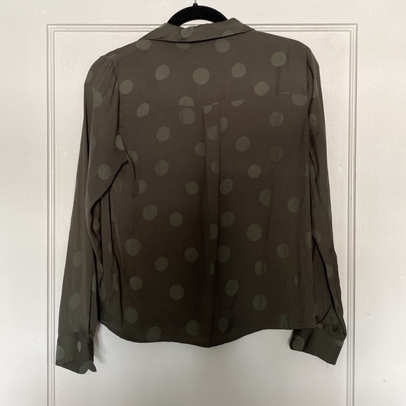 Madewell Olive Dotted Button Down - Picture 7 of 7